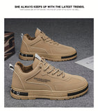 1pc Men's Lace-Up Sneakers - Casual/Retro/Street Style, All-Season, Solid Color, Breathable Low-Top Shoes with PU Upper, Fabric Lining, PVC Sole, Cloth Insole, Round Toe, for Daily & Outdoor Activities / Construction Work, Me