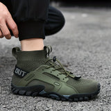 Zapatillas de deporte transpirables de moda para hombre, zapatos al aire libre antideslizantes resistentes al desgaste para caminar y pescar