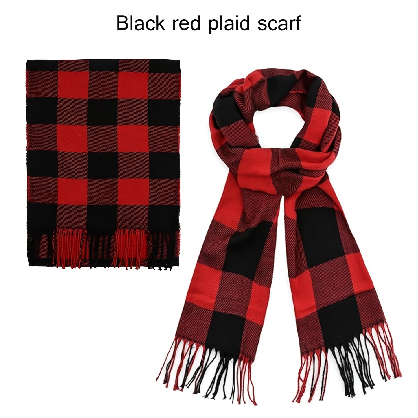4pcs Winter Warm Accessory Set - Knitted Hat, Touch Screen-Compatible Mittens, Scarf, Ear Warmer - Polyester, Hand Washable, Simple Style - Ideal Gift for Adults, No Feather