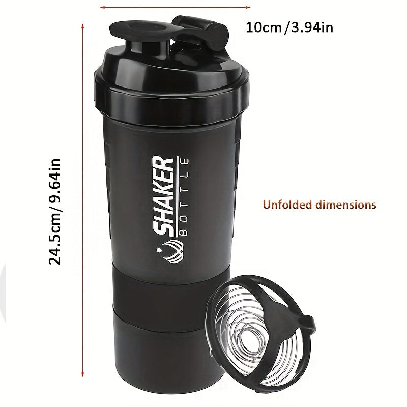 Vaso mezclador de proteínas portátil - Material PP duradero, ideal para gimnasios y actividades al aire libre. Vaso mezclador para batidos.