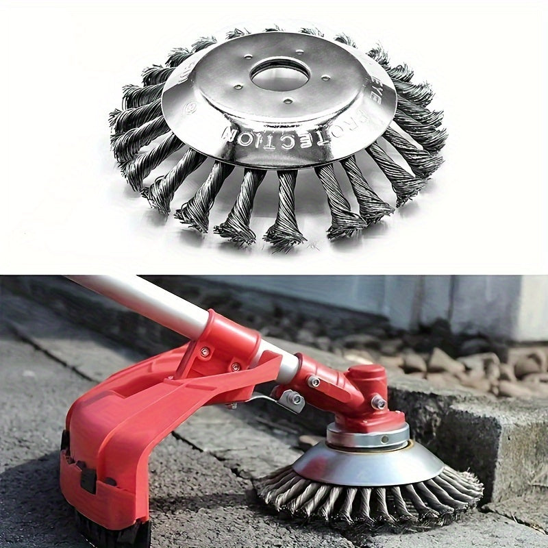 Heavy-Duty Steel Wire Trimmer Head - Ideal for Efficient Garden & Lawn Care, Metal Construction