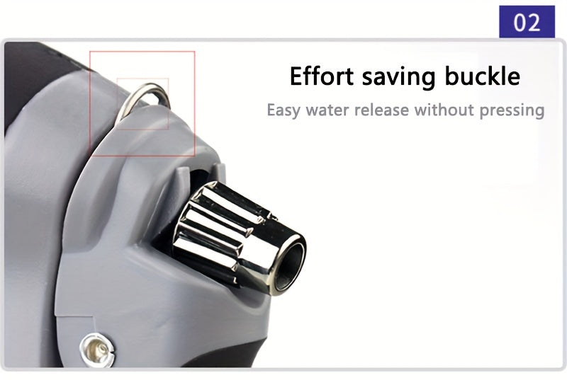Pistola de agua de alta presión para lavado de autos, boquilla multifunción para manguera de jardín, rociador de varilla gruesa ajustable con punta de cobre chapado, adaptador universal de conexión rápida de 3/4" y 1/2" para herramientas de limpieza.