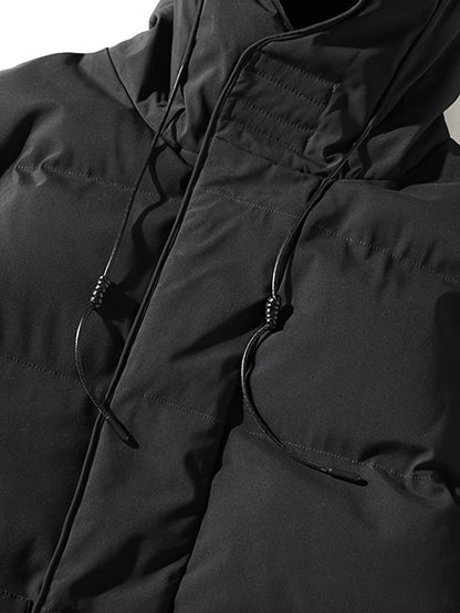 Men'S Solid Color Jacket, Comfy Warm Trendy Winter Cold-Proof Outwear As Gift