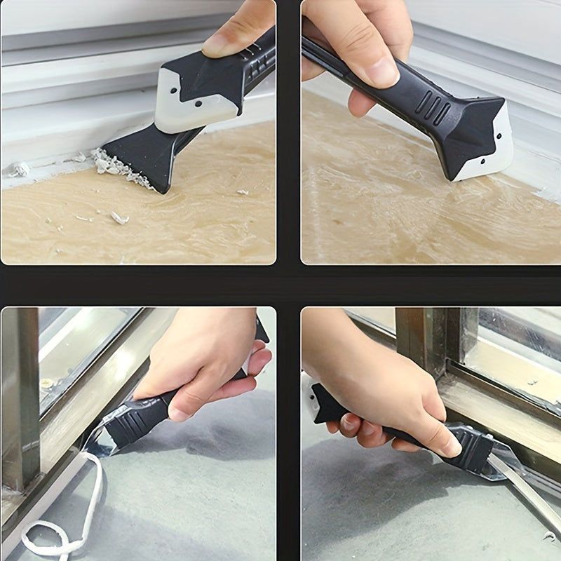 5 In 1 Silicone Scraper, Glue Remover Knife, Angle Beauty Sewing Spatula, Beauty Sewing Tool, Hand Tools, Silicone Caulking Tools, Sealant Finishing Tool, Grout Scraper, Reuse And Replace Great Tools For Kitchen Bathroom Wind