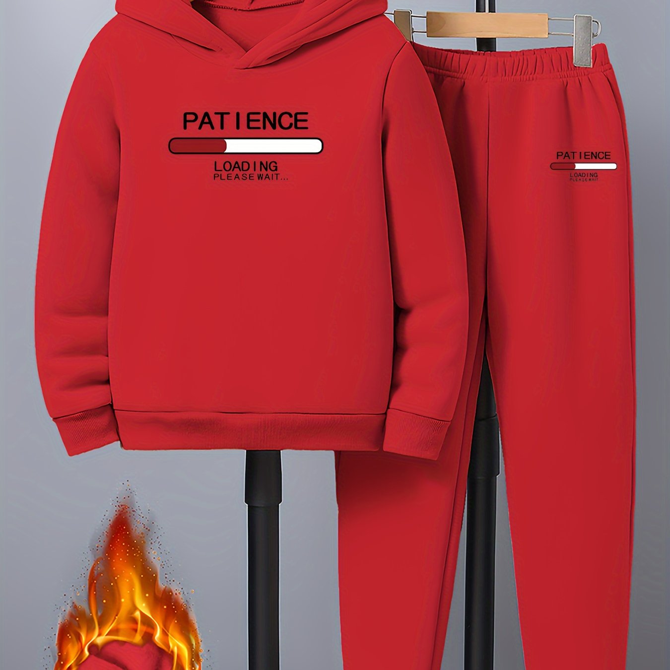 Boys' 2-Piece Set, Casual Long Sleeve Hoodie and Joggers, Cartoon Print, Polyester, Stretch Fabric, Regular Fit, Knit, for Fall/Winter, Kids Fashion Outfit, For Outdoor