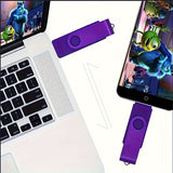 Multi-Capacity USB Flash Drive 2 in 1 Type-C and USB 2.0 OTG Pen Drive – 256GB, 128GB, 4GB High Speed Memory Stick