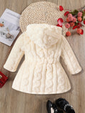 Chaqueta con capucha de polar abrigada y suave para bebé, abrigo informal de color liso con cremallera, ropa para bebés y niñas pequeñas para invierno, otoño y exteriores.
