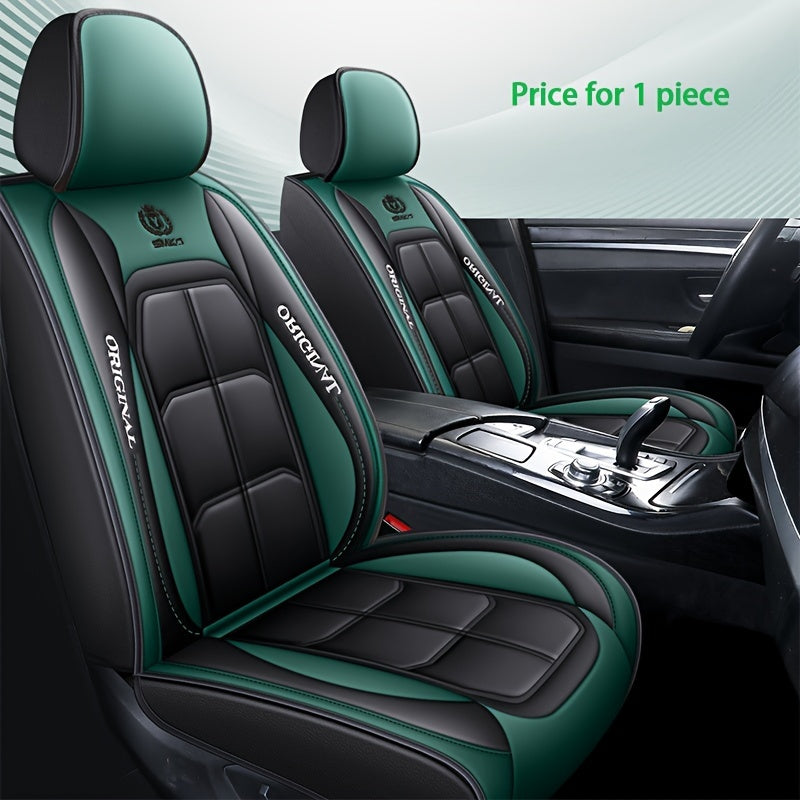 Premium Faux Leather Front Seat Cushion - Fit for Cars, SUVs & Pickups | All-Season Comfort Car Interior Accessory