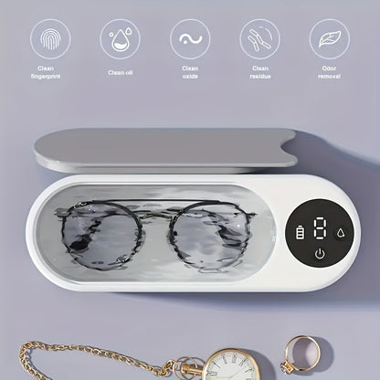 Multifunctional Electric Sonic Cleaning Machine, Jewelry Automatic 360° Deep Cleaning Tool,Ultra-Portable, Usbcharging, High-Frequency Vibration, Easy to Clean Earrings, Rings, Necklaces, Glasses, Toothbrushes, Watches, Make