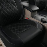 Universal Fit PU Leather Car Seat Covers Set - All-Season Luxury Synthetic Leather Auto Seat Cushions with Airbag Compatibility - Easy-Clean Hand Wash or Dry Clean - Sponge Filled, Diamond Stitched Design, Suitable for Most V