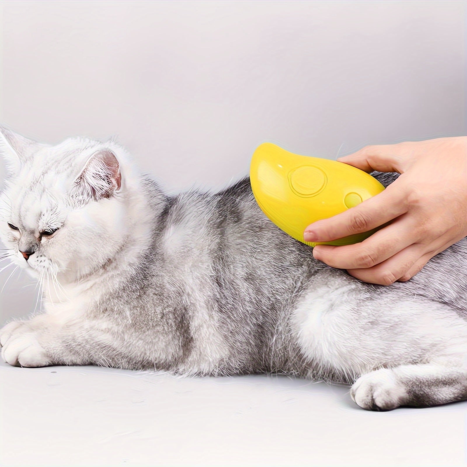 Cepillo de vapor para gatos, autolimpiable para eliminar pelos enredados y sueltos, cepillo de vapor para masajes, peine depilatorio para gatos y perros.