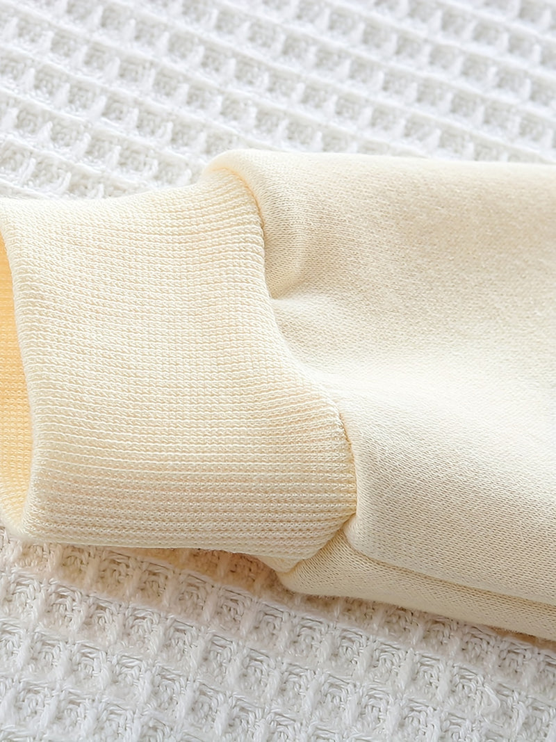 Conjunto de tres piezas de abrigo con capucha de terciopelo de doble cara para niñas pequeñas con dibujos de oso, sudadera y pantalones, para otoño e invierno, con gorro grueso y casual, para exteriores.