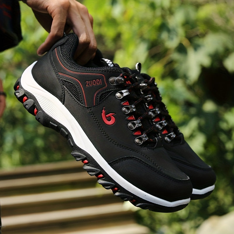 Botas de senderismo con cordones para hombre, resistentes y de talla grande, cómodas y antideslizantes, con suela suave para actividades al aire libre.