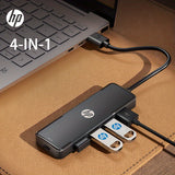 Concentrador USB HP 4 en 1, base de expansión portátil, compatible con portátiles, interfaz USB-A 2.0, Plug and Play, alimentación por USB, voltaje de funcionamiento de hasta 36 V - Modelo DHC-CT100D (194U2AA)