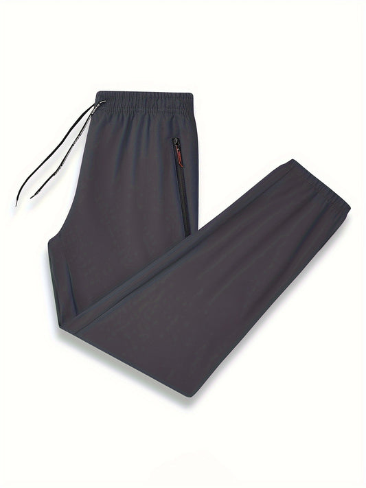Pantalones deportivos casuales para hombre, transpirables, ligeros y de secado rápido, para entrenamiento de baloncesto, finos y holgados, con puños cónicos y cordón.