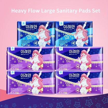 16/32pcs Extra Long Disposable Sanitary Napkins Combo Set, 290mm/420mm Ideal For Heavy Flow Or Overnight Use, Postpartum Incontinence, Daytime Activity - Non-Deforming