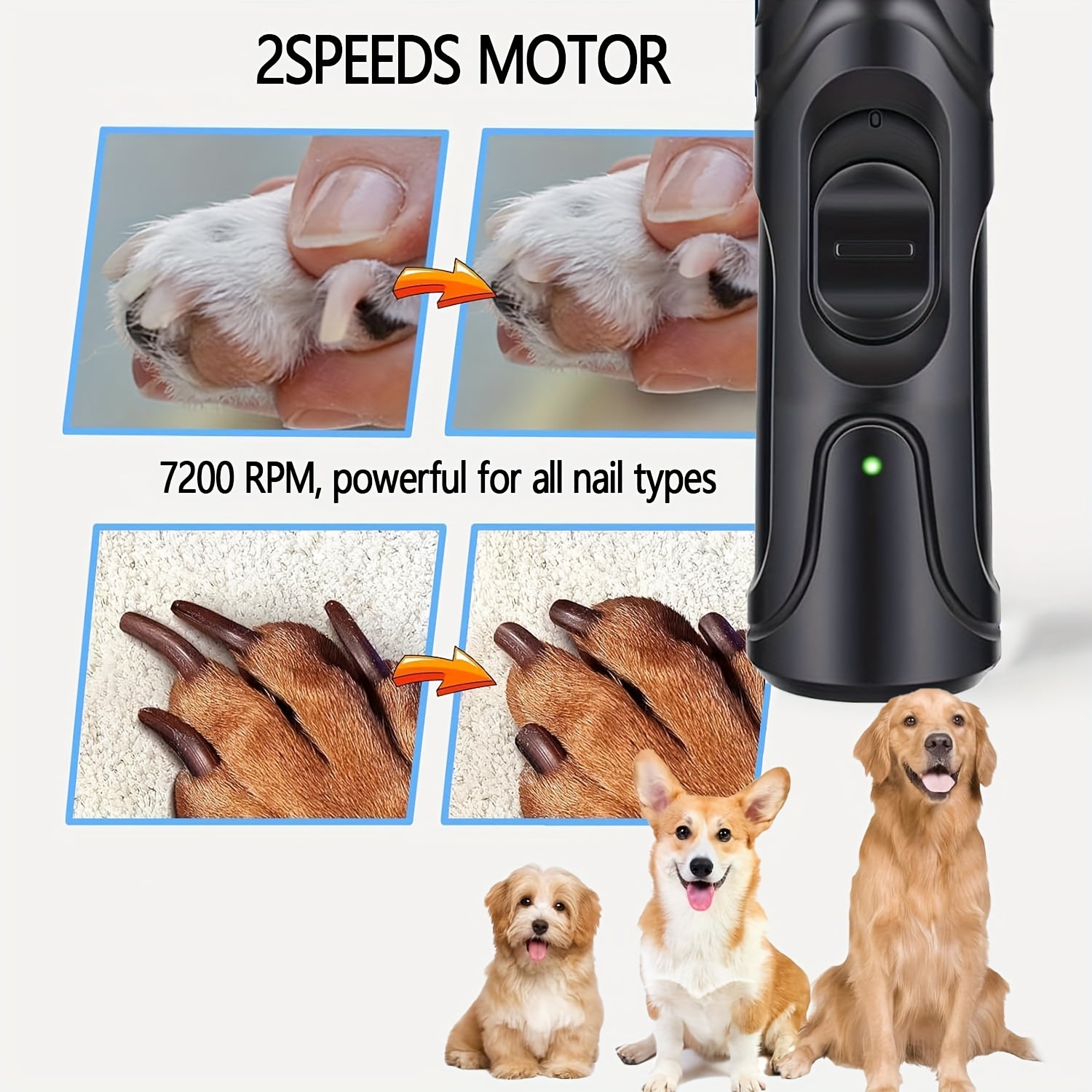 Pet Dog Nail Clipper, Nail Grinder, Dog Clipper, Nail Cutter, Grinding Nail Artifact, Pet Nail Clipper, Pet Supplies