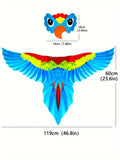 2pcs Boy's Bird Wings Cape Imitation Parrot-Wings Clothes + Mask Suit, Perfect For Birthday, Halloween And Carnival Party Playing &amp; Performance