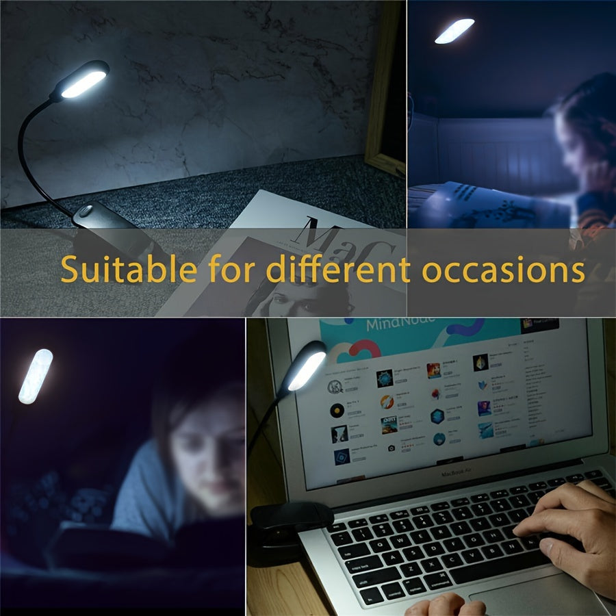 1pc Battery Powered Office Desk Light Led Desk Light, Adjustable Height Eye Protection Night Light, Clip, Rocker Arm Light, Suitable For Home, Office, And Study