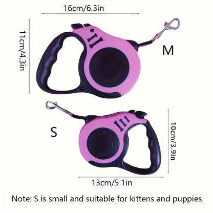 Durable Double Switch Retractable Pet Leash For Dogs - Easy Control And Comfortable Grip