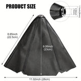 Universal Car Shift Knob Dust Cover Black PU Leather Manual/Auto Shifter Shift Boots Cover