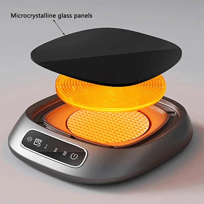 Smart Touch USB-Powered Coffee Cup Warmer - 3 Adjustable Temperature Settings, Auto Shut-Off, Portable Heating Pad for Home & Office Use