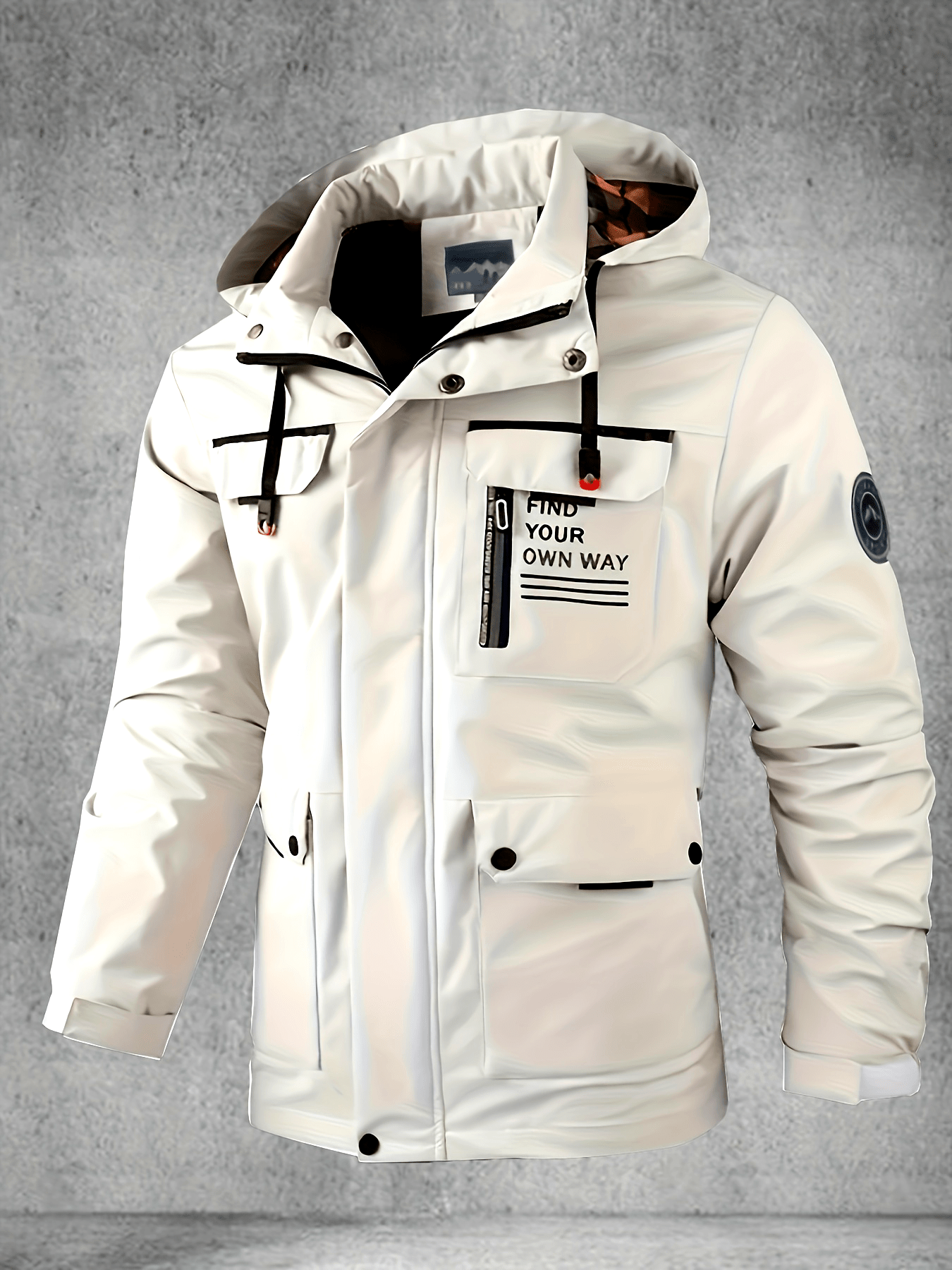Chaqueta Softshell para hombre, abrigo con capucha y múltiples bolsillos para primavera y otoño, chaqueta impermeable y resistente al viento para exteriores para senderismo y acampada