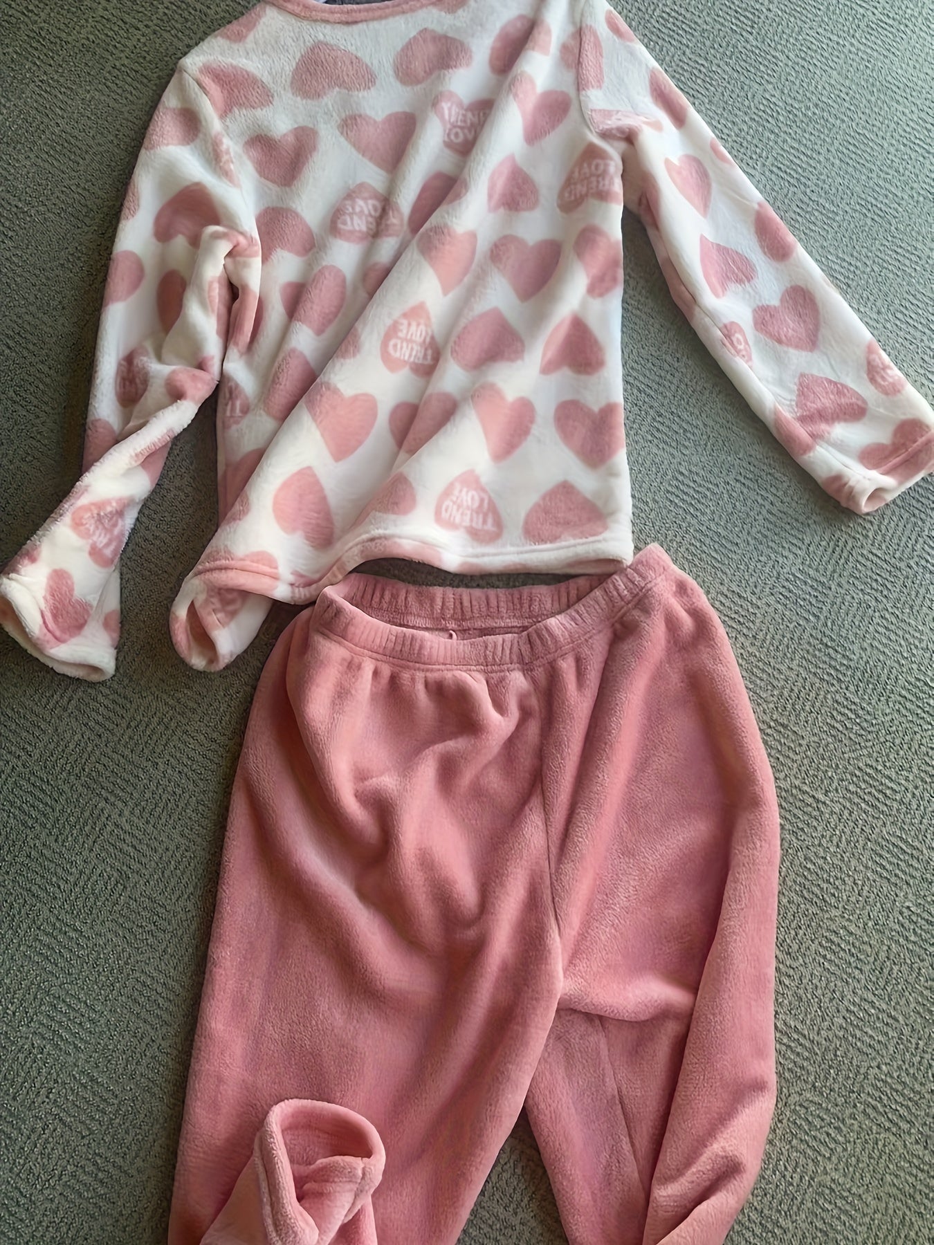 Women'S Polyester 100% Knit Pajama Sets - Casual Crew Neck Long Sleeve Top and Pants with Pattern Detail, Cozy Flannel Loungewear for Fall/Winter