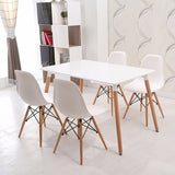 Ergonomic Nordic-Inspired Modern Chair with Solid Plastic Backrest - Perfect for Living Room, Study, Bedroom, Balcony & Outdoor Use