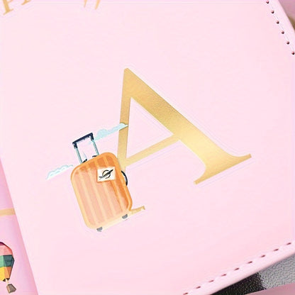Creative Color Printing Letter Faux Leather Multi-Functional Passport Holder SIM Card ID Holder