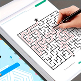 192-Pattern Focus Maze Activity Workbook, Educational Puzzle for Cognitive Development &amp; Concentration, Student Brain Training Game Book, Ideal for Holiday, Halloween, Christmas Gifts - Paper Material
