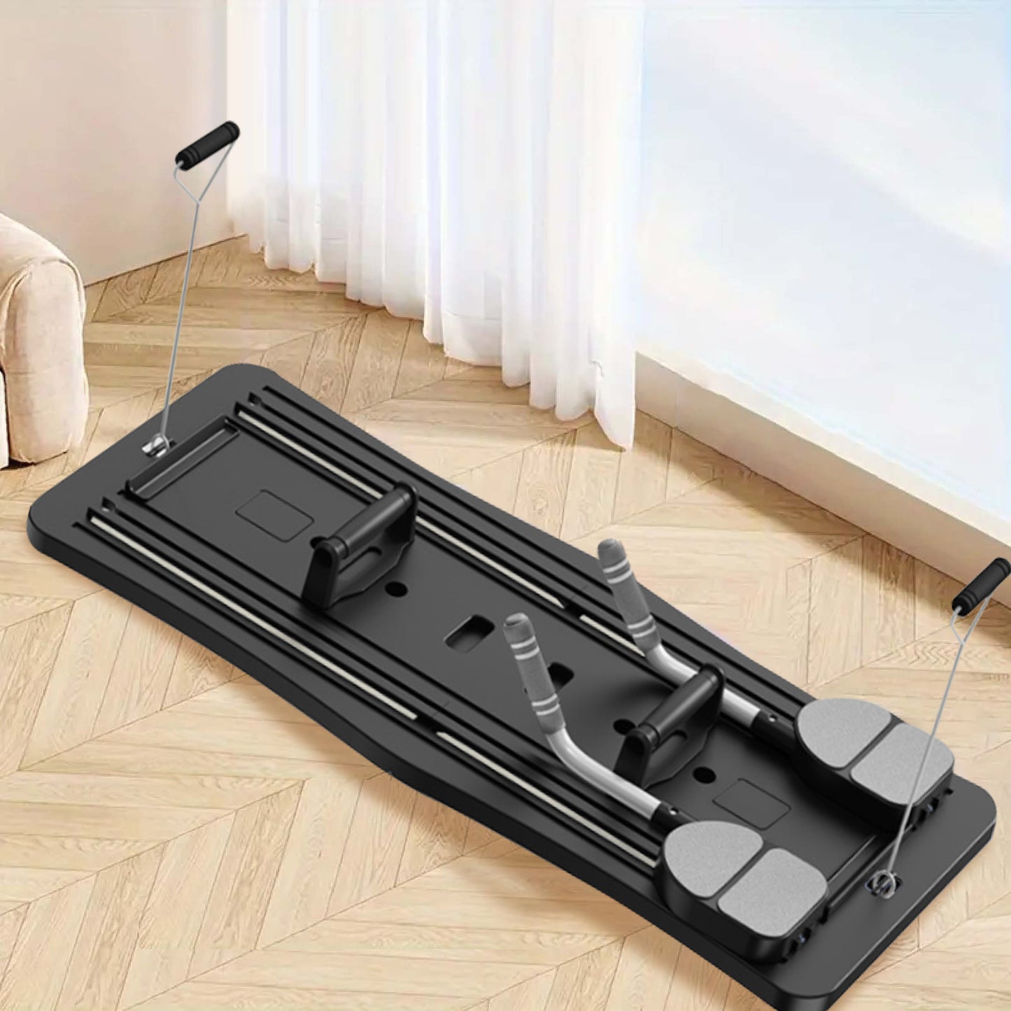 8 in 1 Portable Fitness Board - ABS Material Pilates Board, Core and Abdominal Muscle Strength Training, Home Fitness Equipment, Foldable Design for Easy Storage New Year Gift