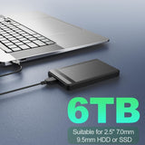 Rageer USB 3.0 Sata 2.5" Hdd Enclosure - High-Speed Data Transfer, Easy Install, Fits 7mm/9.5mm Drives, Compatible With Laptops & Pcs