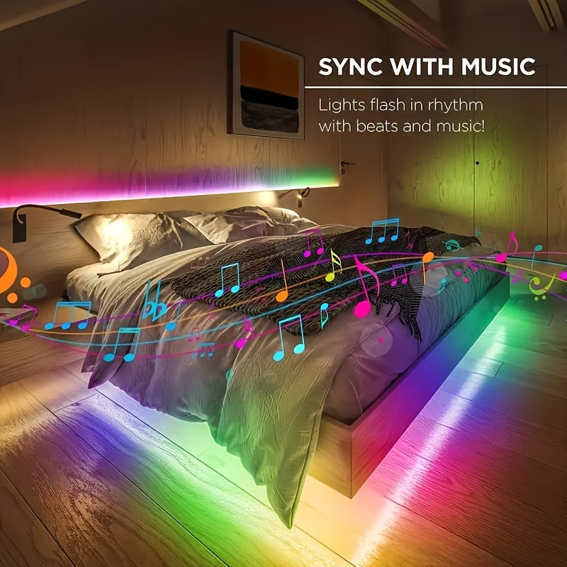 65.6fEET/1 Set Of RGB 2835 LED Light Strip, 5V USB LED Flexible Strip Diode Strip, Used For TV Backlight Room Decoration