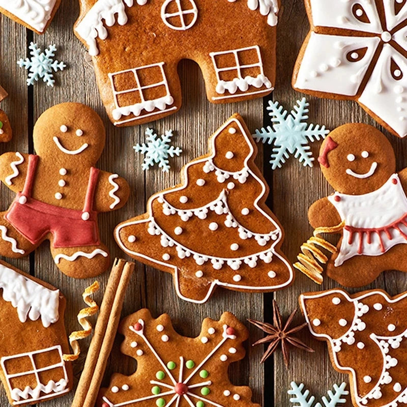 5 Pçs/set Cortador De Biscoitos De Gengibre Natal Xmas Árvore de Natal Molde Do Bolo Ferramenta Decoração Navidad Presente DIY Cozimento Molde Biscuit