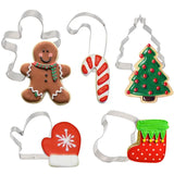 Juego de 5 cortadores de galletas de jengibre para Navidad, moldes para decorar pasteles y árboles de Navidad, regalo de Navidad, molde para hornear galletas DIY. 