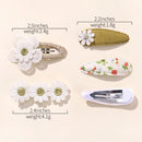 5pcs/set Mini Baby Girl Hair Clip Cute Floral Bow Rabbit Princess Hairpin for Toddler Girl Lovely Bang Side Clip Hair Accessories 