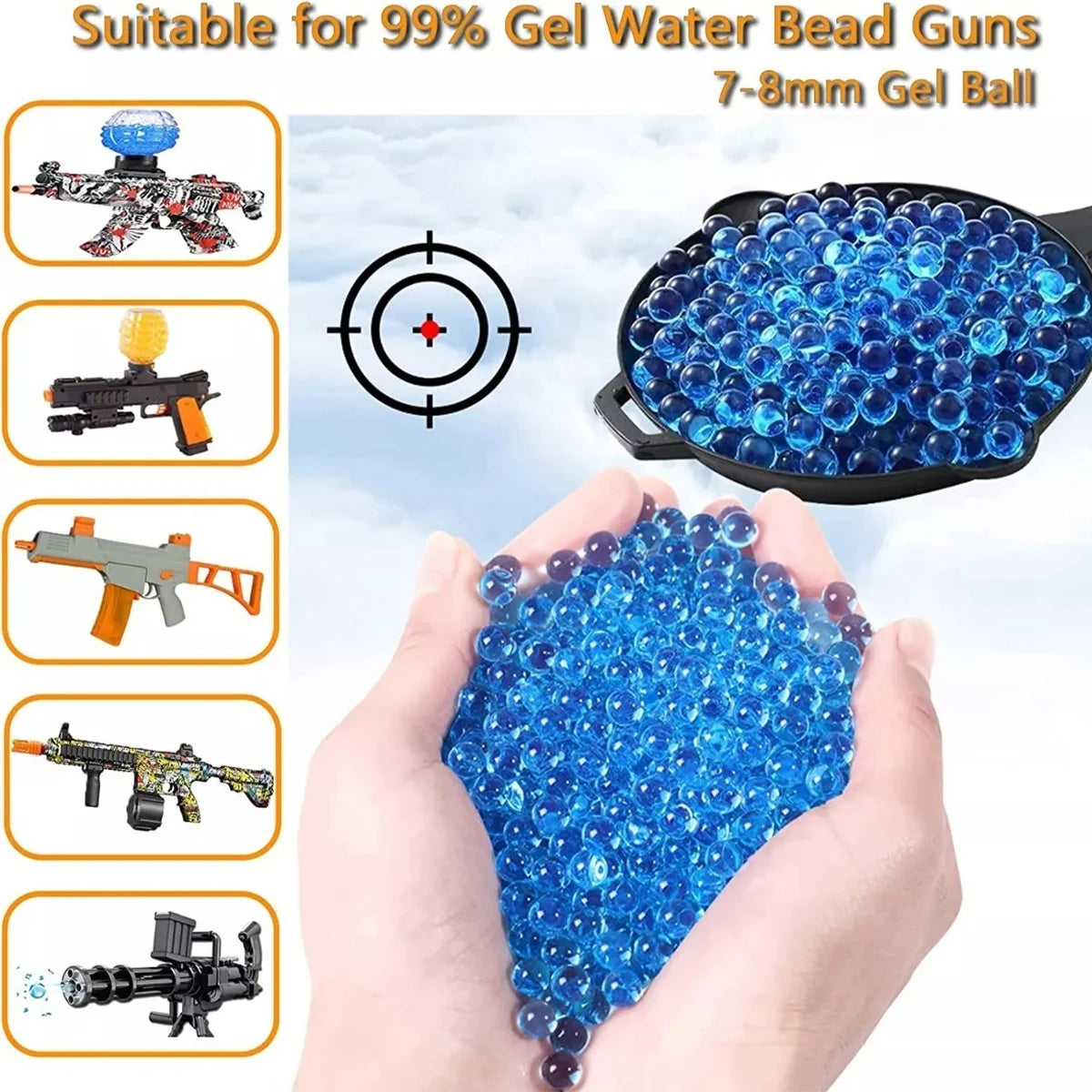 5pcs Transparent Grow Home &amp; Garden Crystal Soil Water Beads Room Decor Ball Wedding Decoration Gel Pearls Hydrogel Orbiz Seedlings 