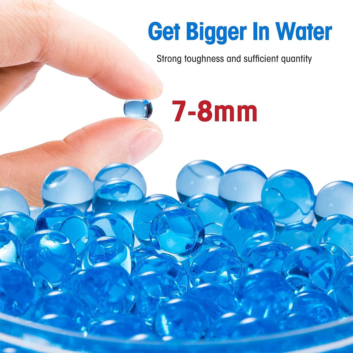 5pcs Transparent Grow Home &amp; Garden Crystal Soil Water Beads Room Decor Ball Wedding Decoration Gel Pearls Hydrogel Orbiz Seedlings 