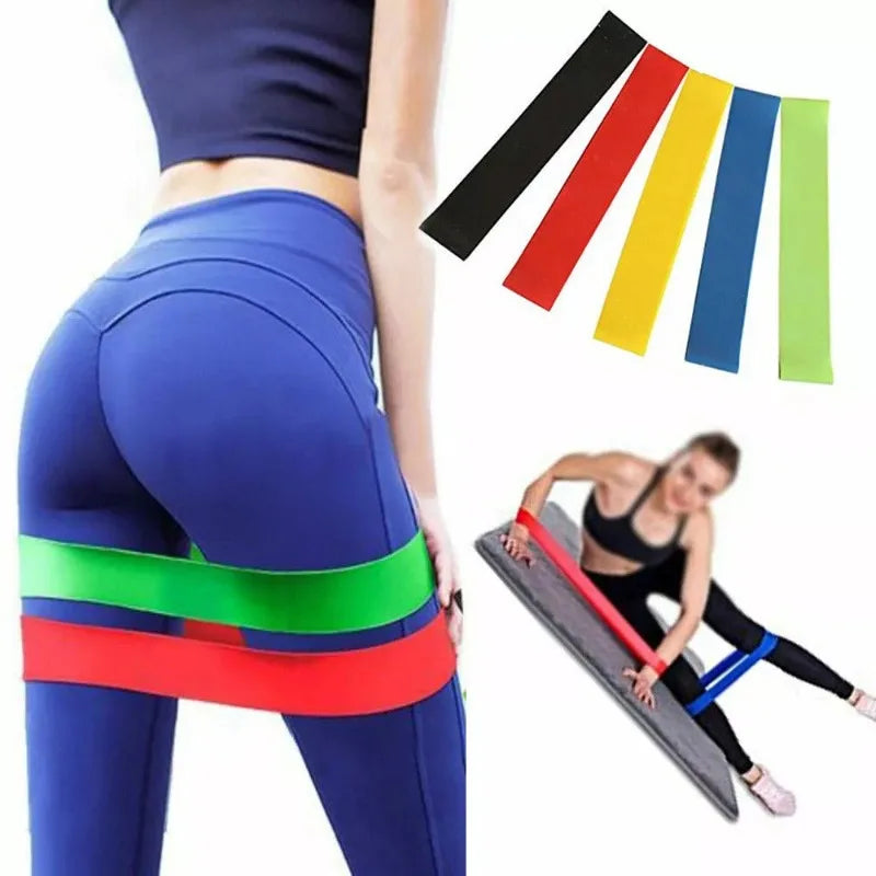 5 pc várias cores yoga esporte faixas de resistência equipamentos ginásio tpe casa fitness elástico bandas pilates treinamento força treino