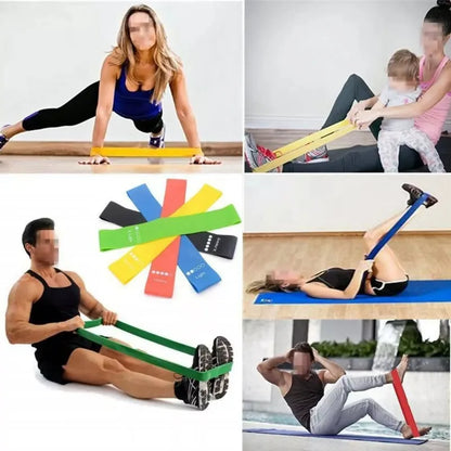 5 pc várias cores yoga esporte faixas de resistência equipamentos ginásio tpe casa fitness elástico bandas pilates treinamento força treino