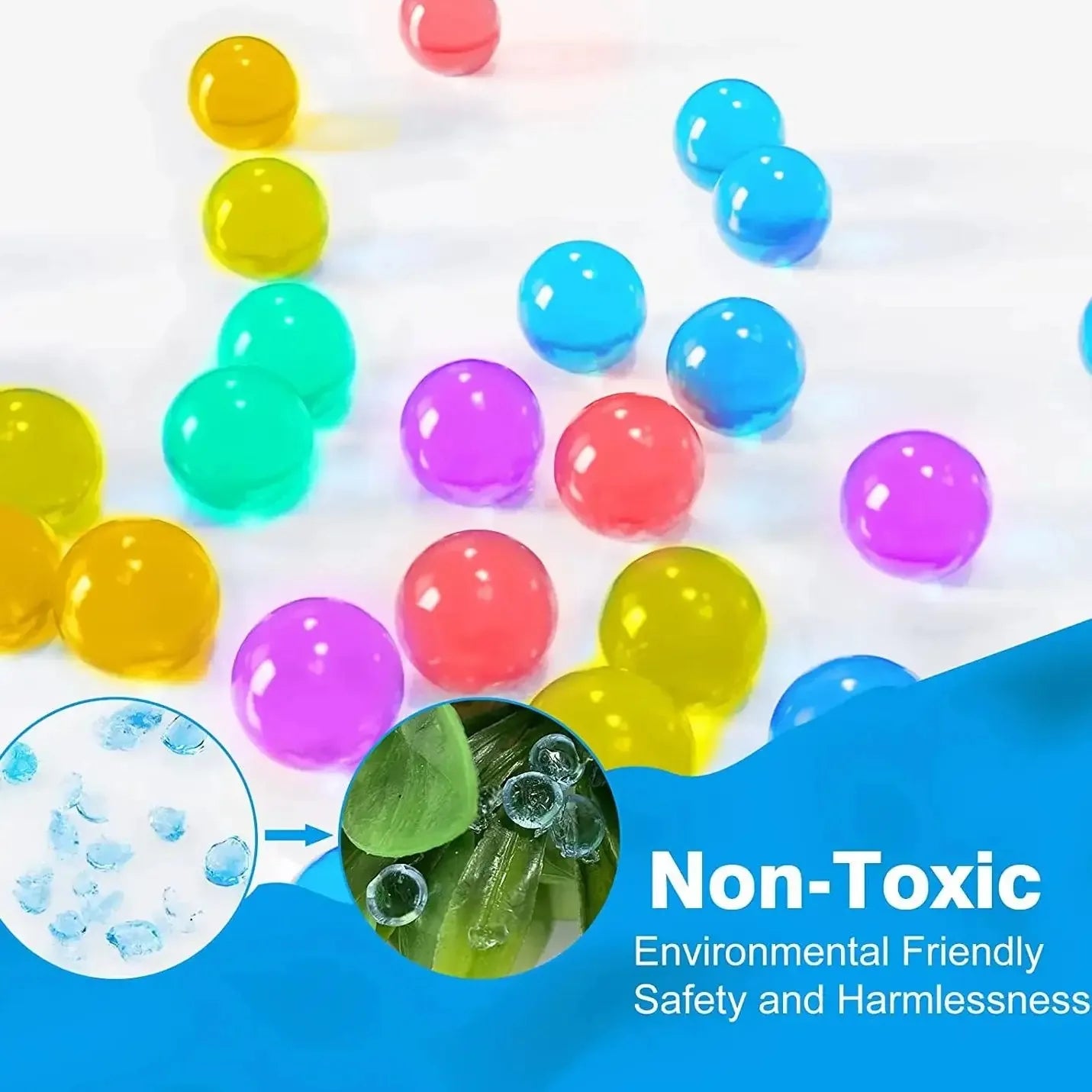 5000 perlas de gel para pistola Orbeez, hidrogel para crecimiento en agua, munición Orbiz Blaster, decoración del hogar, barro de crecimiento, juguetes para niños, bolas de gel. 