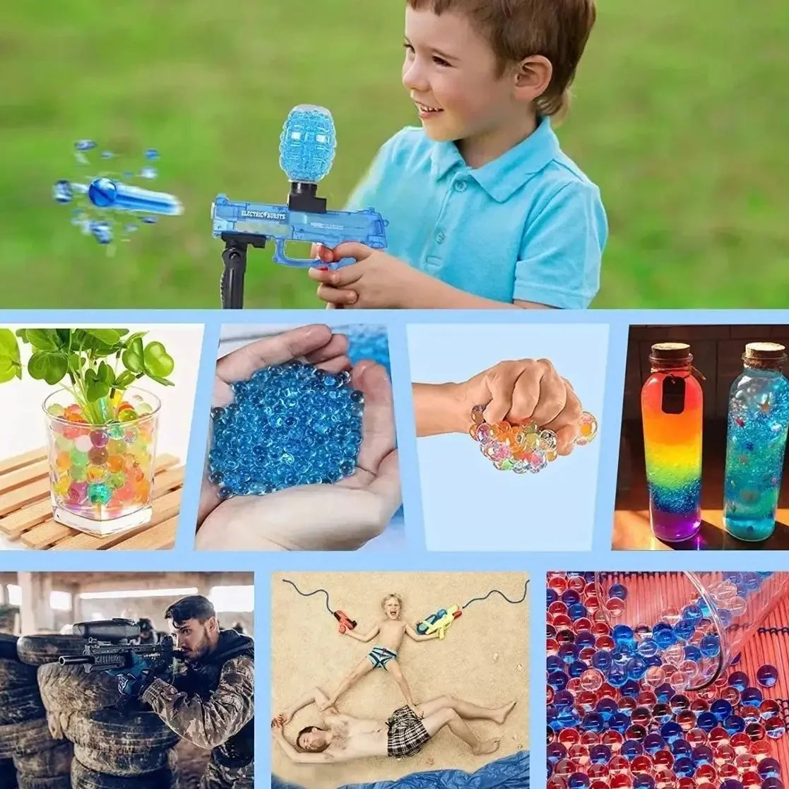 5000 perlas de gel para pistola Orbeez, hidrogel para crecimiento en agua, munición Orbiz Blaster, decoración del hogar, barro de crecimiento, juguetes para niños, bolas de gel. 