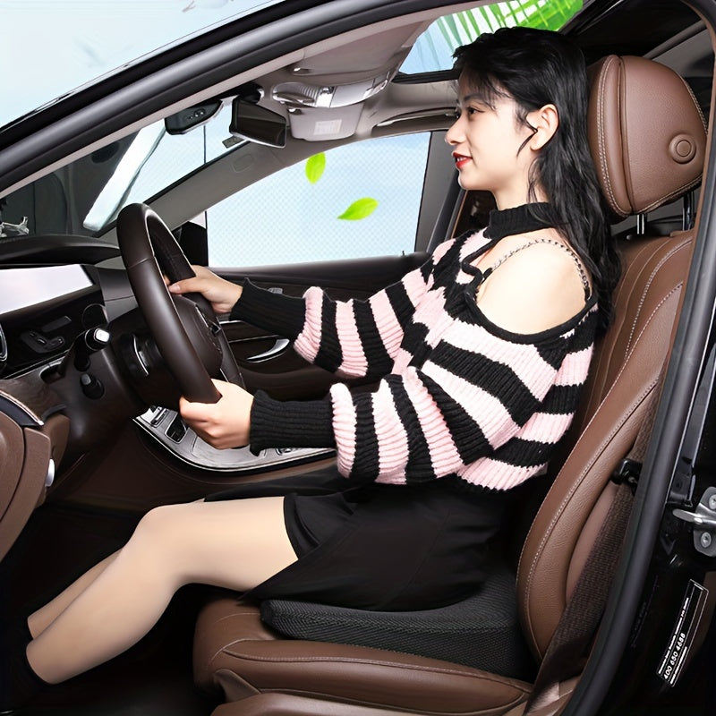 Boost Your Driving Comfort: Thickened Car Seat Cushion with Angled Design for Short Stature - Fit, Easy Care