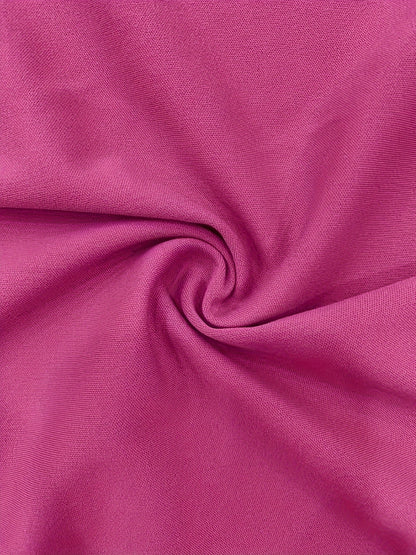 Conjunto de dos piezas de túnica y pantalón de cuello redondo de manga larga lisa para mujer de talla grande.