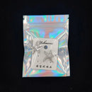 50pcsGross Mylar Bags Smell Proof Holographic Laser Color Plastic Packaging Pouch Jewelry Storage Retail Bag Gift Zip Lock Bag 