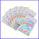 50pcsGross Mylar Bags Smell Proof Holographic Laser Color Plastic Packaging Pouch Jewelry Storage Retail Bag Gift Zip Lock Bag 