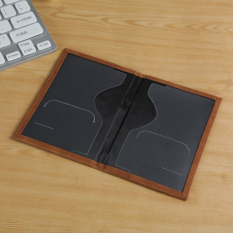 Minimalist Passport Holder, Document Holder, Men's Solid Color Card Wallet