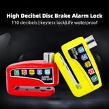 High Decibel Alarm Disc Lock for Bikes, Heavy-Duty Anti-Theft Motorcycle Lock with Motion Sensor - Waterproof Zinc Alloy Bicycle Disc Brake Lock with 2 Keys and Hex Wrench for Outdoor Generator, Scooter, Tricycle, Baby Carria