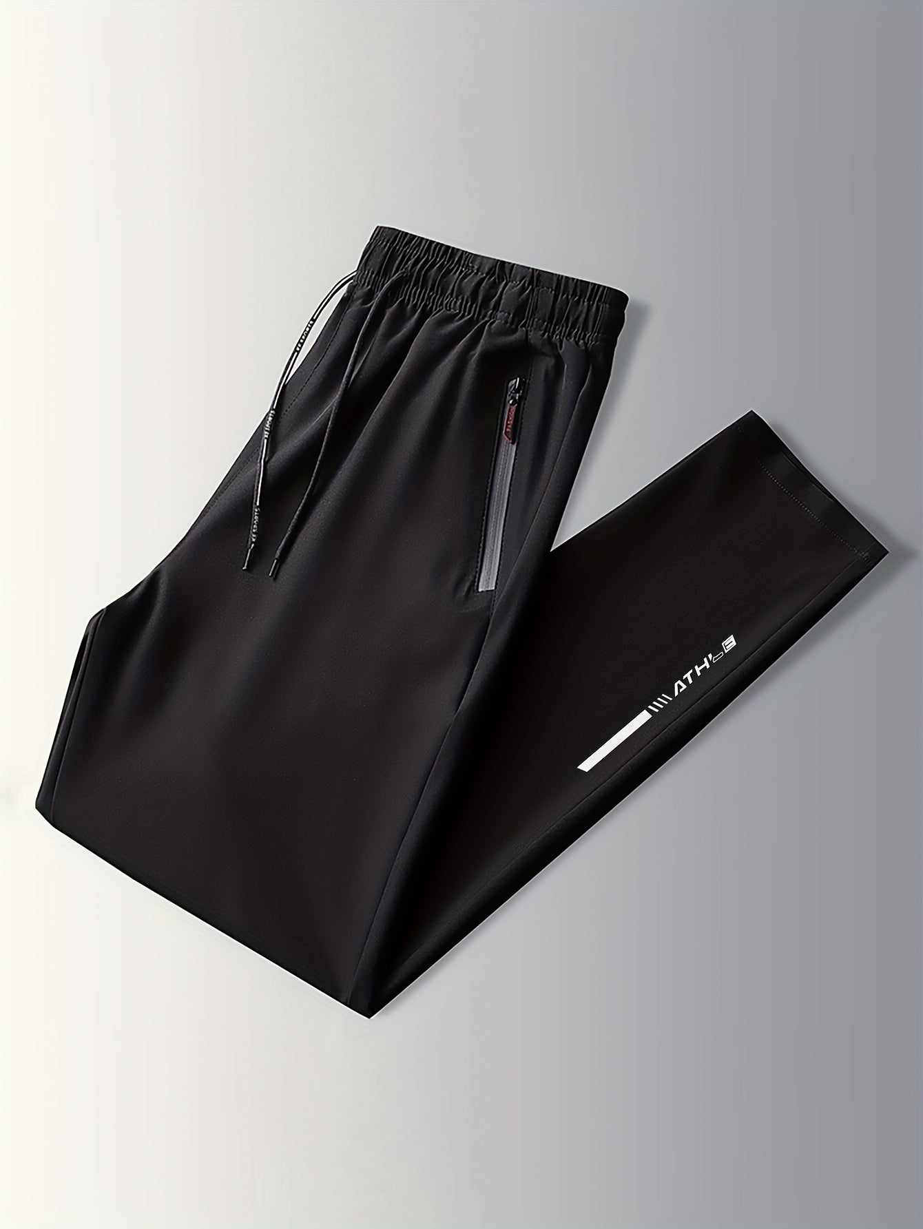 Pantalones deportivos con estampado del alfabeto para hombre, de secado rápido y con cordón, ideales para gimnasio, fitness y verano o otoño.